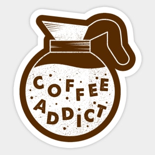 Coffee Addict White Pot Sticker